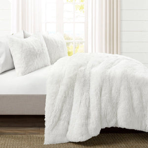 Emma Faux Fur Duvet Cover 3 Piece Set