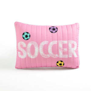 Girls Soccer Kick Quilt Set