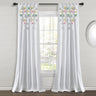 Boho Pom Pom Tassel Faux Linen Window Curtain Panel