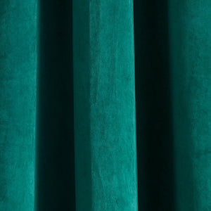 Prima Velvet Solid Grommet Light Filtering Window Curtain Panel Set