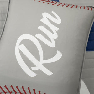 Baseball Game Reversible Oversized Kids Quilt Set