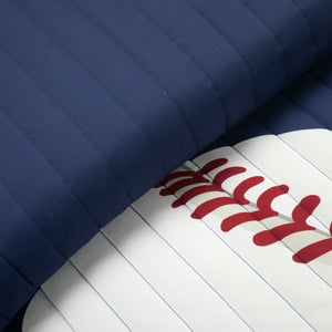 Baseball Game Reversible Oversized Kids Quilt Set