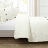 Linen Button Comforter 5 Piece Set