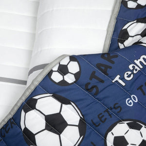 Soccer Game Reversible Quilt Set