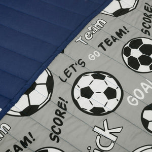 Soccer Game Reversible Quilt Set