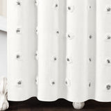 Boho Circle Tufted Yarn Dyed Recycled Cotton Blend Shower Curtain