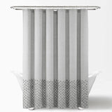 Boho Polka Dot Yarn Dyed Recycled Cotton Blend Shower Curtain