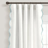 Coastal Chic Scalloped Edge Window Curtain Panel Set