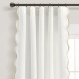 Coastal Chic Scalloped Edge Window Curtain Panel Set