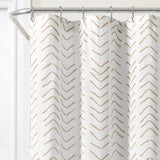Hygge Modern Arrow Faux Linen Shower Curtain