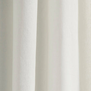 Luxury Modern Flower Linen Like Embroidery Border Window Curtain Panel