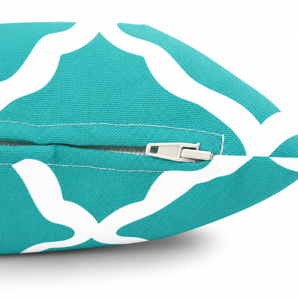 2 Pack Outdoor Pillow Covers in Aqua Moroccan