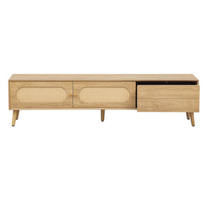 TV Stand For TVs Up To 80", Media Console, Cabinet - Natural