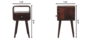 Mini Curve Open Bedside Nightstand