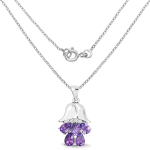 1.85 Carat Genuine Amethyst .925 Sterling Silver Pendant