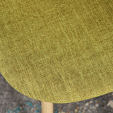 Modern Minimalist Fabric Dining Chair with Iron Legs