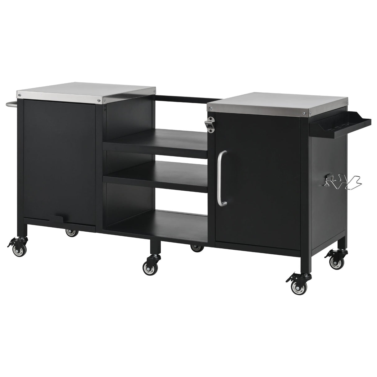 K&K 72.4' Large Grill Table for Big Green Egg