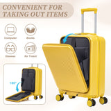 14'/20' 2-Piece ABS Spinner Wheel Luggage Set with Combination Lock