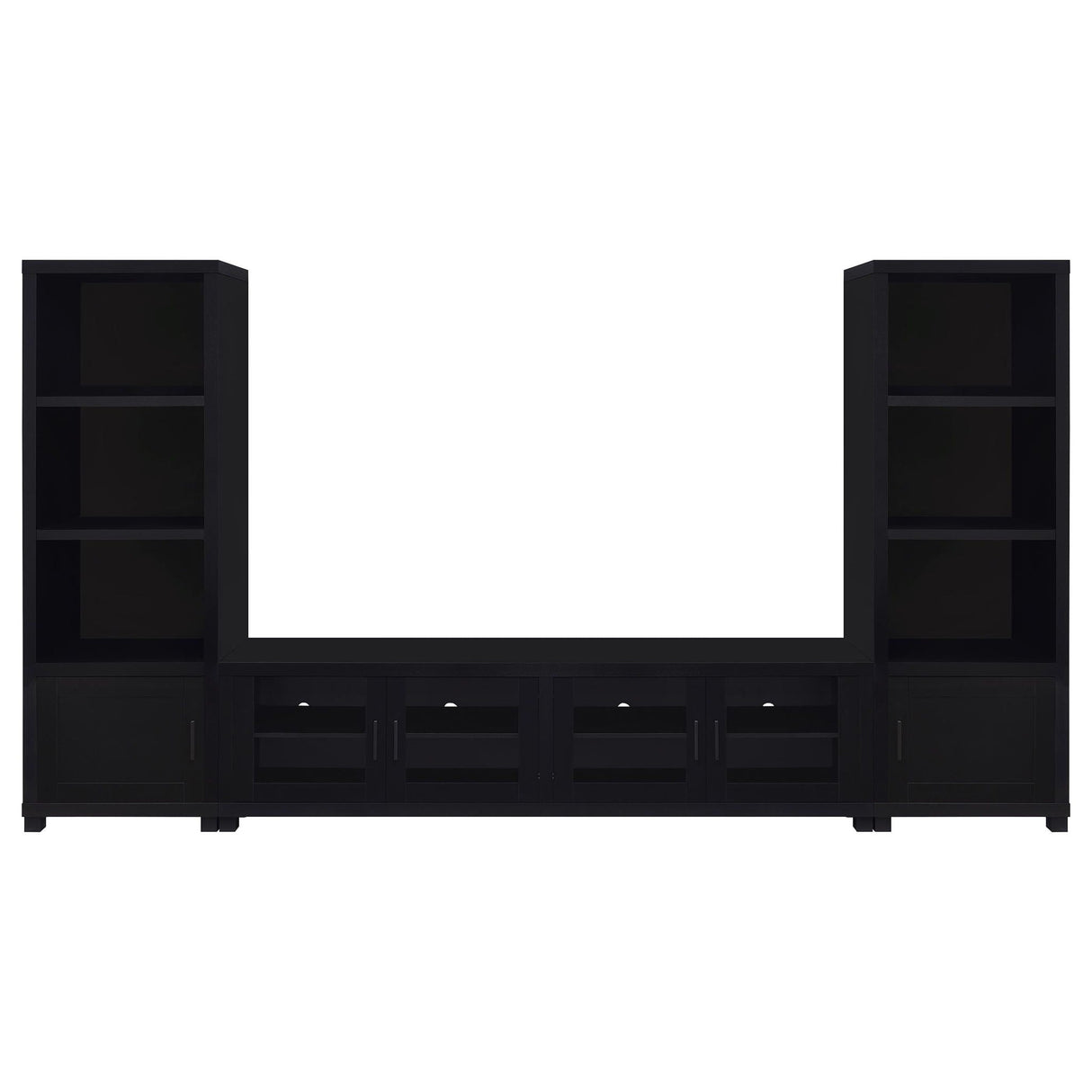 Arnaud - 3 Piece TV Stand Set With Storage - Black