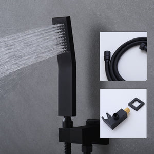 Wall Mount Shower System With High Pressure 10" Shower Head And Handheld