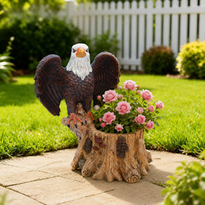 Majestic Eagle with Spread Wings Garden Planter Pot
