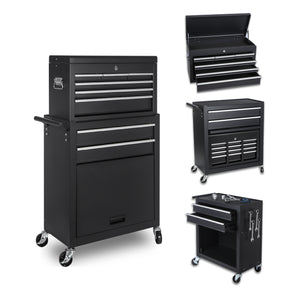 8-Drawer Rolling Tool Storage Cabinet with Detachable Top