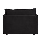 Modern Armchair Sofa 47" Cozy Upholstered Sofa Chair with Movable Ottoman