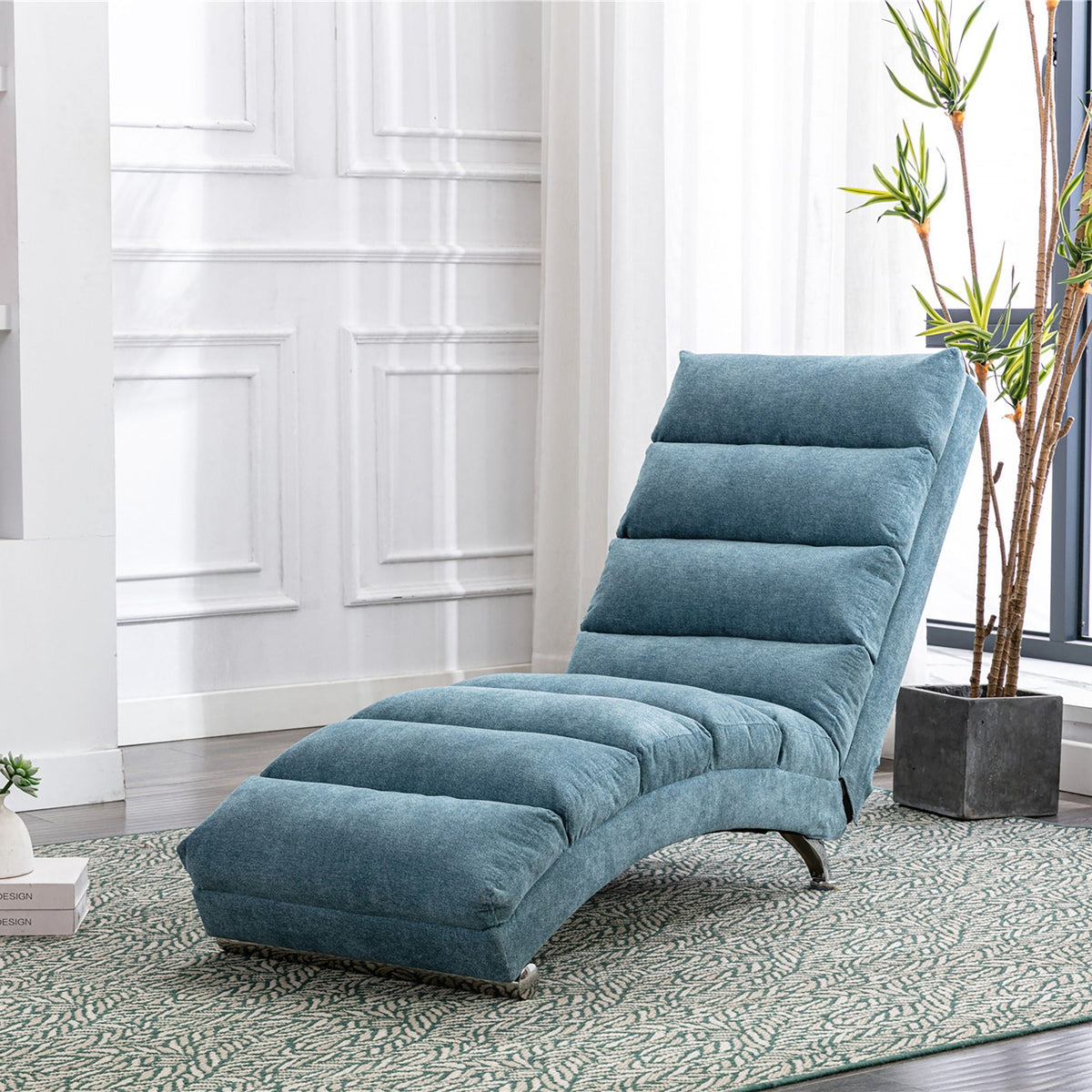 Massage Chaise Lounge Indoor With Remote Control, Ergonomic Electric Massage Lounger