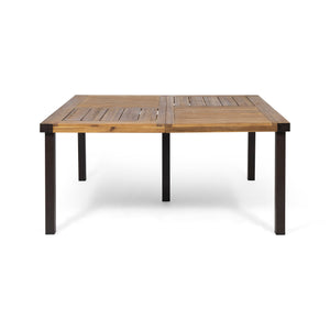 9-Piece Acacia Wood Outdoor Patio Dining Set