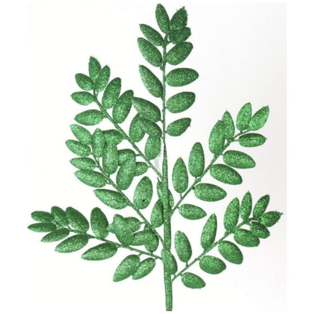 22" Honey Locust Glitter Spray: Holiday Green