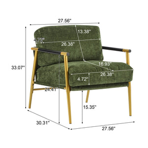 Modern Accent Chair With Cushions, Cozy Seating
