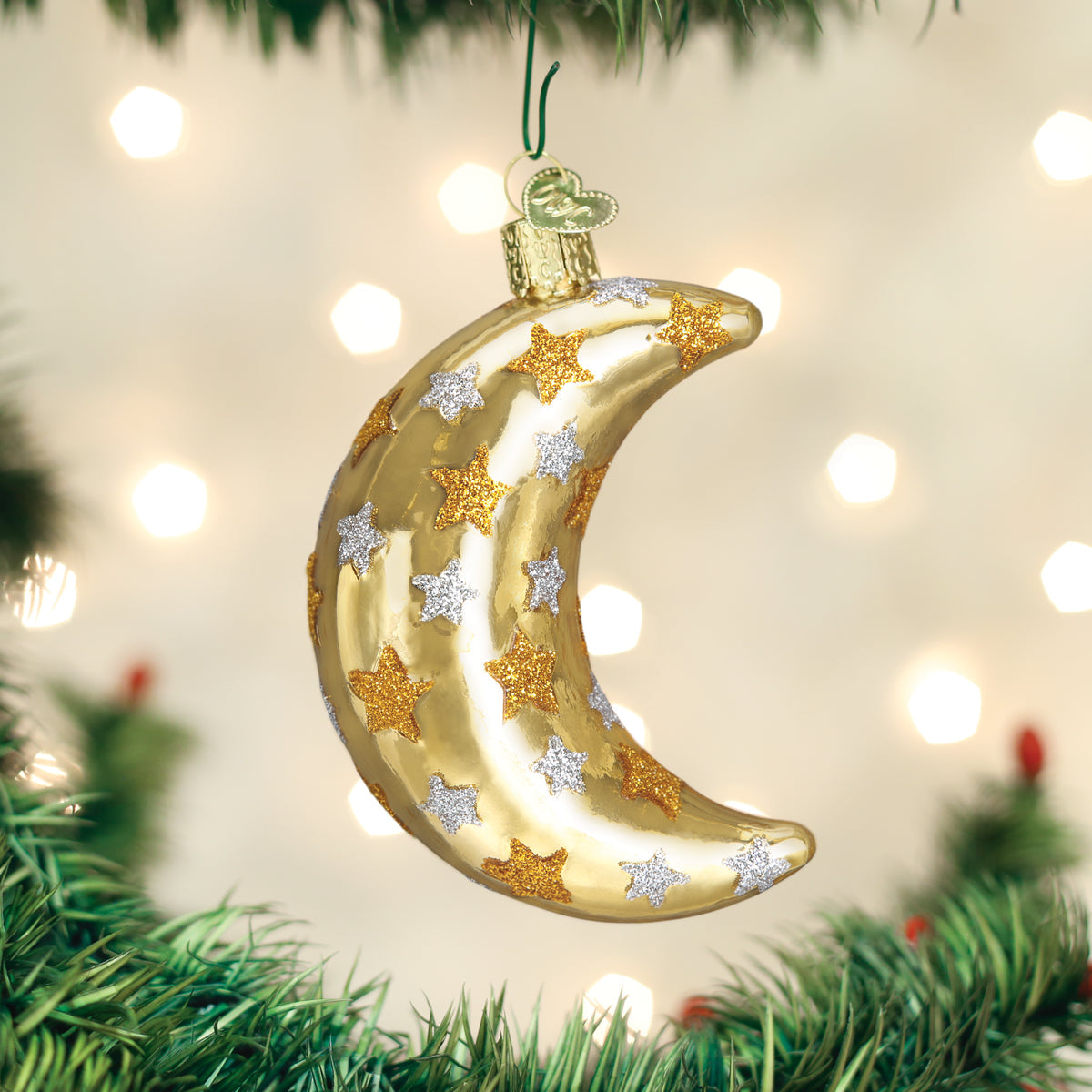 Celestial Moon Ornament 4x2.75x1.75 Inch by Old World Christmas
