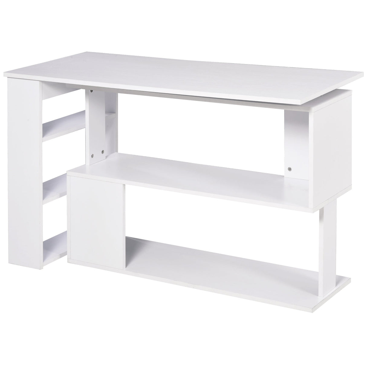 Writing Table Workstation: L Shaped Corner Computer Desk
