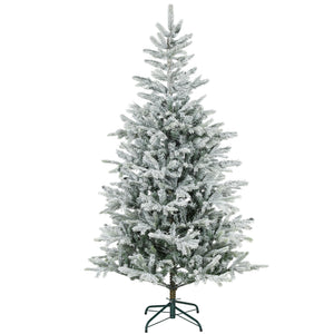 6 Ft Artificial Frosted Christmas Tree With Realistic Branches