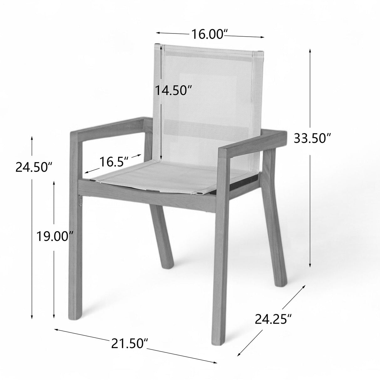 Belfast - Dining Chair With Acacia Wood Frame And Seating (Set of 2)