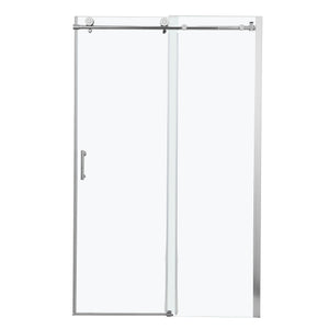 Single Sliding Bypass Shower Door Enclosure With Tempered Glass