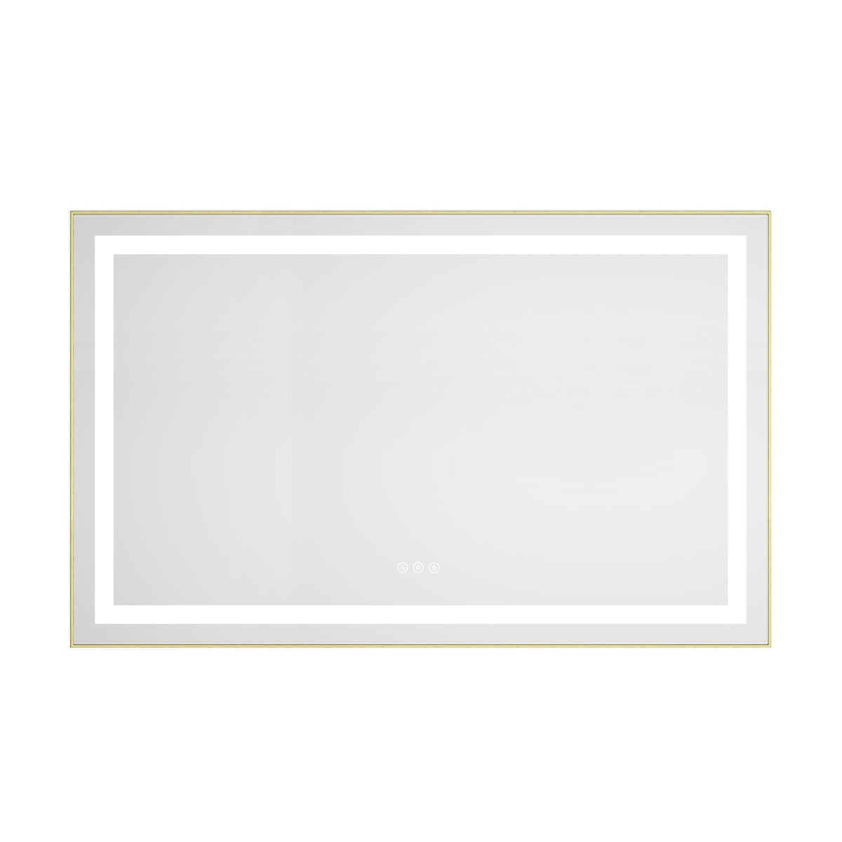 48" x 30" LED Bathroom Mirror with Front and Backlight - Aluminum
