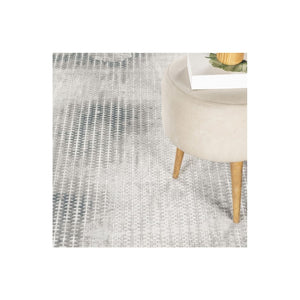 Geometric 3D Effect Area Rug with Ultra-Soft Pile – Ivory / Gray