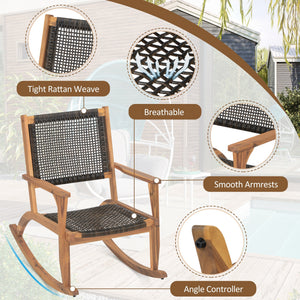 GO 2 Pieces Patio Rocking Chair Set