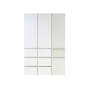 Elise - Modular Closet System With Mirror - White - Wood