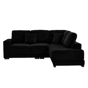 93" Sectional Sofa Couch with Reversible Chaise Lounge