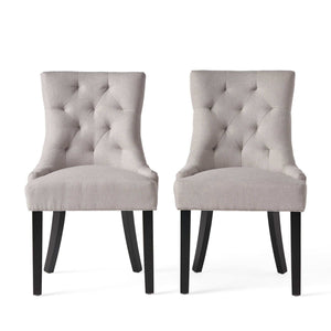 Contemporary Cheney Dining Chair Set with Tufted Design