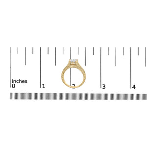 14K Yellow Gold 1.0 Cttw Princess Composite Diamond Engagement Ring (G-H Color, VS1-VS2 Clarity) - Size 7
