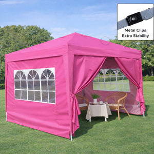 Outdoor 10x10 Ft Pop Up Gazebo Canopy Tent with Removable Sidewalls