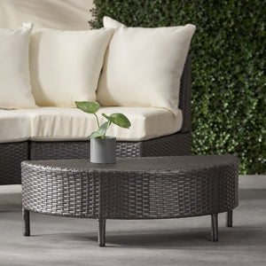 Pt Limon Outdoor Coffee Table Half Round Design
