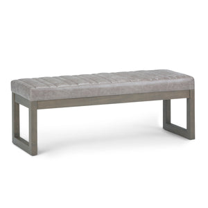 Casey Ottoman Bench - Distressed Grey Taupe