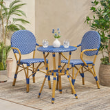 Outdoor PE Rattan and Aluminum 3-Piece French Bistro Set