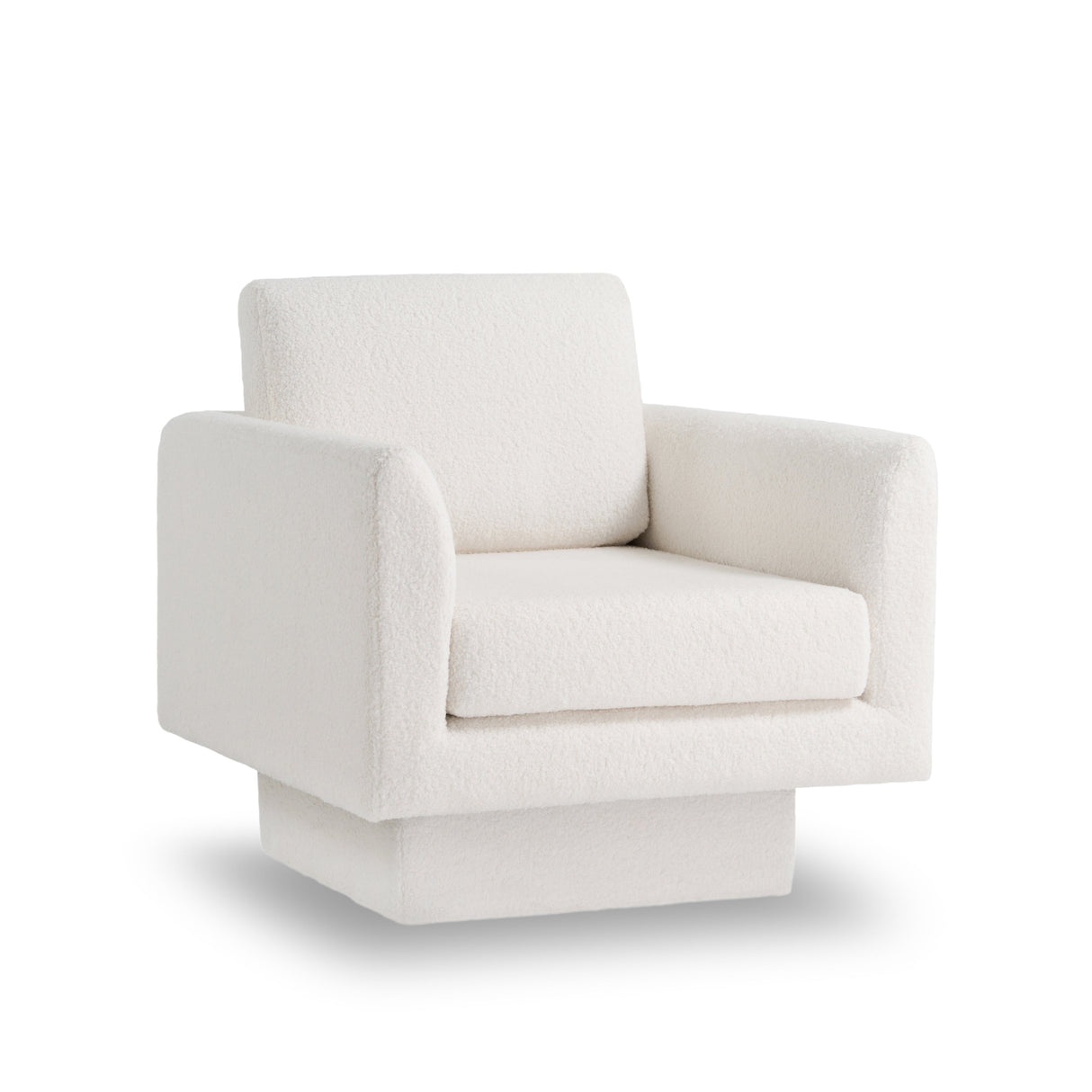 Hartswell Teddy Sherpa Modern Swivel Accent Chair