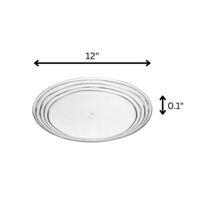 Designer Swirl Acrylic Dinner Plates with Elegant Swirl Design - Set of 4