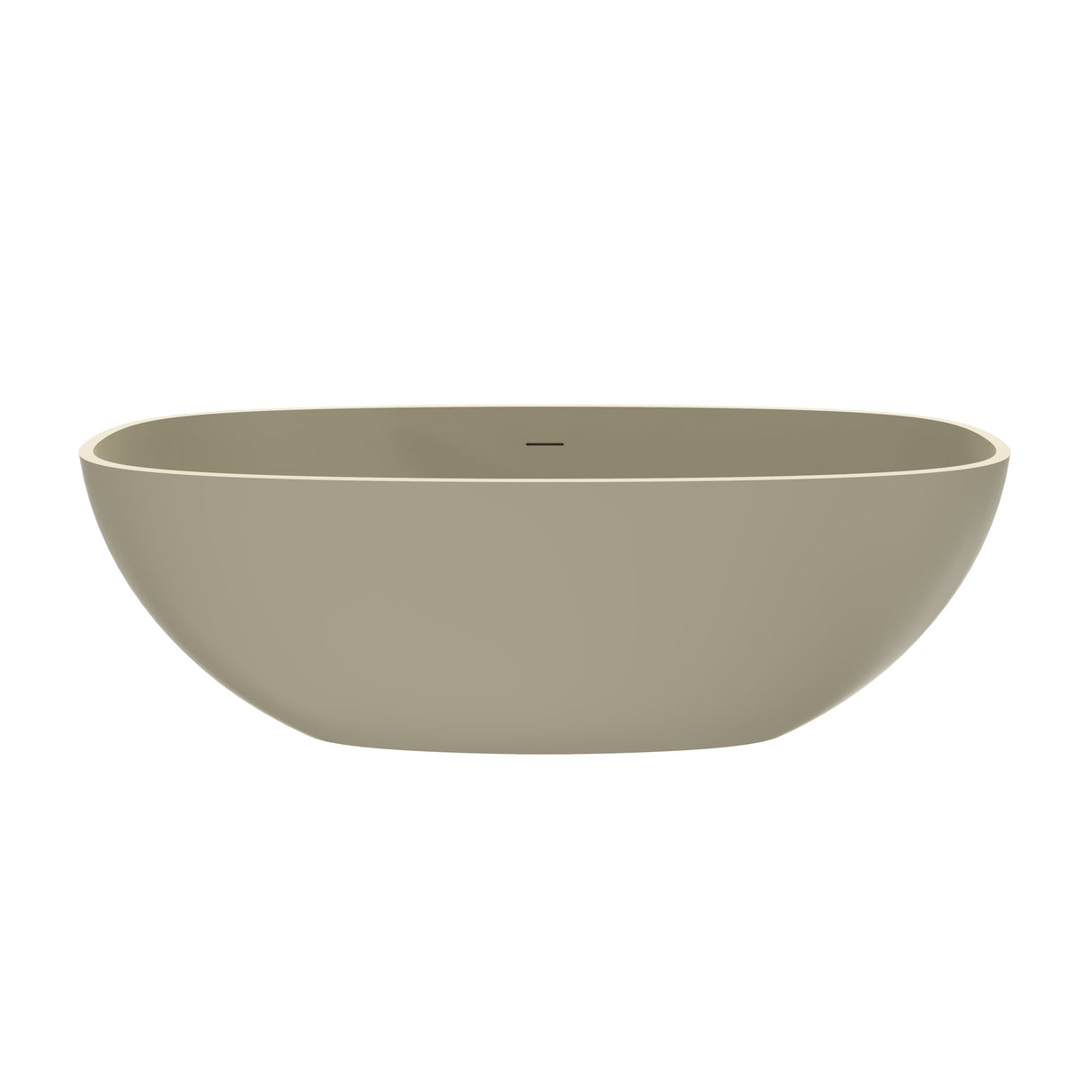 66.9 Inch Freestanding Solid Surface Soaking Bathtub